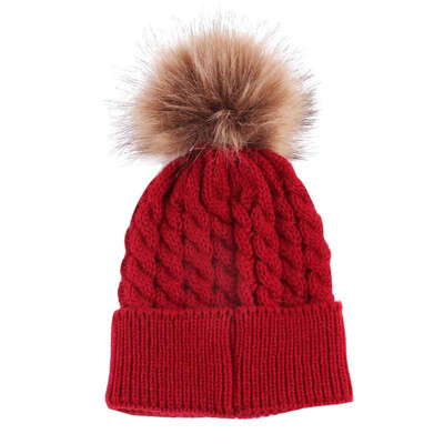 Baby Boy Girl Winter Warm Lined Earmuffs Knitted Big Fur Ball Braid Solid Color Hat Beanie Knit Caps
Baby Boy Girl Winter Warm Lined Earmuffs Knitted Big Fur Ball Braid Solid Color Hat Beanie Knit Caps
