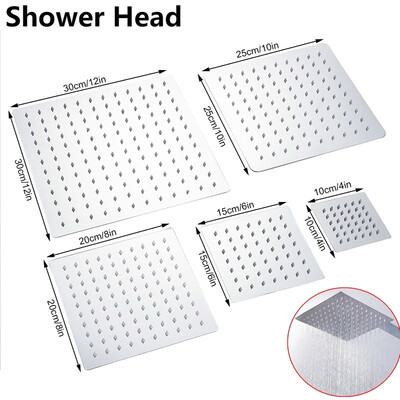 1210864 Inch Square Stainless Steel Rain Shower Head Rainfall Bathroom Top Faucet Square Shower Head Faucet Accessory
1210864 Inch Square Stainless Steel Rain Shower Head Rainfall Bathroom Top Faucet Square Shower Head Faucet Accessory