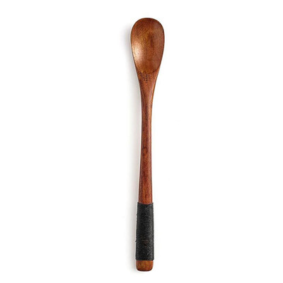 Natural Wood Spoon And Fork Set Dessert Tableware Wooden