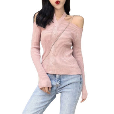 Women Retro Solid Color Sexy Long Sleeved Off-shoulder Long Knitwear Sweater Slim Tops
Women Retro Solid Color Sexy Long Sleeved Off-shoulder Long Knitwear Sweater Slim Tops