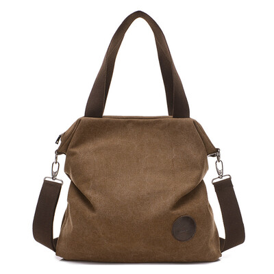 Women Canvas Crossbody Bag Solid Color Zipper Grab Handles Top Large Capacity Handbag Totes Shoulder Bag
Women Canvas Crossbody Bag Solid Color Zipper Grab Handles Top Large Capacity Handbag Totes Shoulder Bag