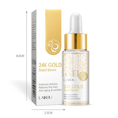 LAIKOU 24K Gold Snail Essential Liquid Moisturizing Firming Skin Lighten Fine Lines Anti-Aging Serum
LAIKOU 24K Gold Snail Essential Liquid Moisturizing Firming Skin Lighten Fine Lines Anti-Aging Serum
