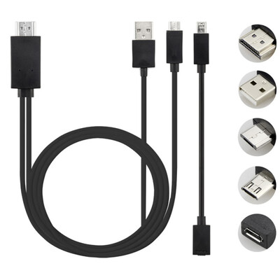 New 5 Pin & 11 Pin Micro USB MHL to HDMI 1080P HD TV Cable Adapter for Samsung Android Phone TV PC Laptop
New 5 Pin & 11 Pin Micro USB MHL to HDMI 1080P HD TV Cable Adapter for Samsung Android Phone TV PC Laptop