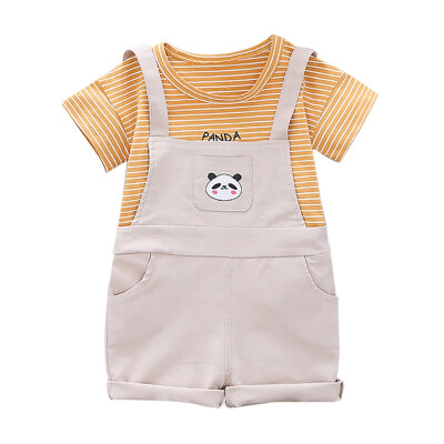 Baby Boy Clothes Summer Baby Boys Girls Short Sleeve Stripe Letter Print T-shirtSuspender Pants Children Casual Outfits Sets
Baby Boy Clothes Summer Baby Boys Girls Short Sleeve Stripe Letter Print T-shirtSuspender Pants Children Casual Outfits Sets
