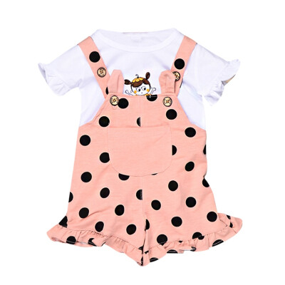 Toddler Newborn Girl Clothes Autumn Outfits Flare Sleeve Cartoon T-shirt TopsStrap Dot Print Shorts Casual Sets
Toddler Newborn Girl Clothes Autumn Outfits Flare Sleeve Cartoon T-shirt TopsStrap Dot Print Shorts Casual Sets