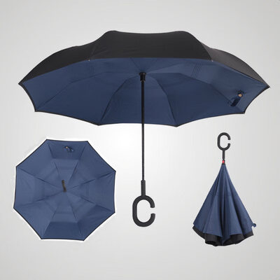 Reverse Folding Double Layer Inverted Chuva Umbrella Self Stand Inside Out Rain Protection C-Hook Hands Windproof for Car
Reverse Folding Double Layer Inverted Chuva Umbrella Self Stand Inside Out Rain Protection C-Hook Hands Windproof for Car