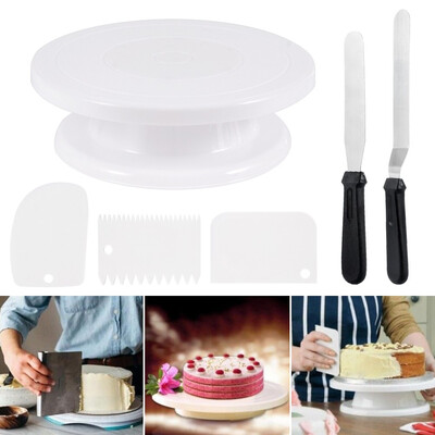 6pcsSet Cake Decorating Supplies Kit 1X 11" Rotating Cake Turntable 2X Icing Smoother with Wood Handle 3X Side Scraper
6pcsSet Cake Decorating Supplies Kit 1X 11" Rotating Cake Turntable 2X Icing Smoother with Wood Handle 3X Side Scraper