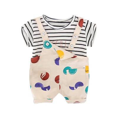 Cartoon Baby Boys Clothes Set Striped Print T-shirt Blouse ShirtStrap Floral Shorts Casual Outfits Kids Clothes Sets
Cartoon Baby Boys Clothes Set Striped Print T-shirt Blouse ShirtStrap Floral Shorts Casual Outfits Kids Clothes Sets