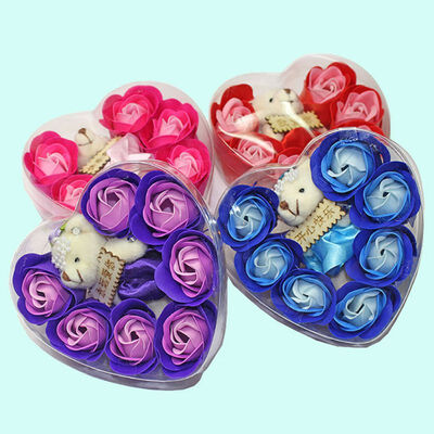 Scented Rose Flower Petal Bouquet Gift Box With Bear Bath Body Soap Gift Wedding Party Favor 7Pcs
Scented Rose Flower Petal Bouquet Gift Box With Bear Bath Body Soap Gift Wedding Party Favor 7Pcs