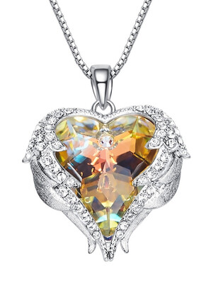 Angel Wing Heart of Ocean Pendant Necklaces Studs Earrings for Women Girls Made with Swarovski Crystals Jewelry Sets Gifts
Angel Wing Heart of Ocean Pendant Necklaces Studs Earrings for Women Girls Made with Swarovski Crystals Jewelry Sets Gifts