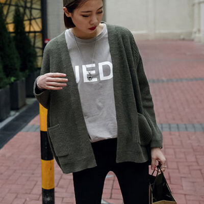 Women Sweaters Fashion Autumn Cardigans Knitted SweaterCasual Solid Color Loose Pocket Open Stitch Tops
Women Sweaters Fashion Autumn Cardigans Knitted SweaterCasual Solid Color Loose Pocket Open Stitch Tops