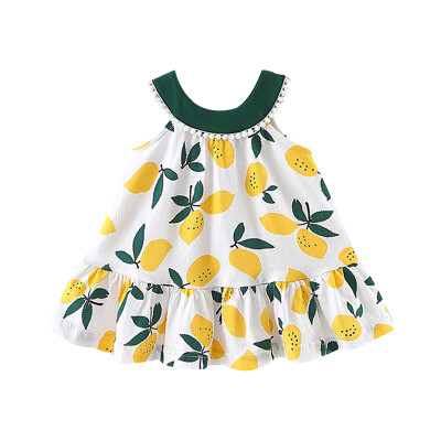 2019 New Summer Girls Fruit Print Princess Cute Casua Doll Collarl Sleeveless Round Collar Sweet Dress For 12-24 Months
2019 New Summer Girls Fruit Print Princess Cute Casua Doll Collarl Sleeveless Round Collar Sweet Dress For 12-24 Months