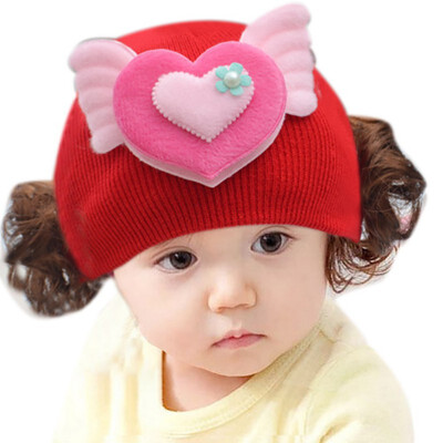 Newborn Cute Baby Hat Toddler Baby Warm Knit Hat Girls Caps Cartoon Bowknot Cap Girls Fake Hair Wig Hats Kids Headwear
Newborn Cute Baby Hat Toddler Baby Warm Knit Hat Girls Caps Cartoon Bowknot Cap Girls Fake Hair Wig Hats Kids Headwear