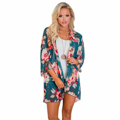 19 fashion New sexy summer women suntan cape loose thin round collar print casual chiffon long sleeve loose suntan beach top
19 fashion New sexy summer women suntan cape loose thin round collar print casual chiffon long sleeve loose suntan beach top