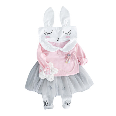 2 Colors Baby Girl Cute Animal Print Casual Long Sleeve T-shirtMesh Skirt Pants Children Clothes Set 2019 Baby Suit
2 Colors Baby Girl Cute Animal Print Casual Long Sleeve T-shirtMesh Skirt Pants Children Clothes Set 2019 Baby Suit