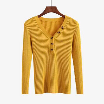 New Fashion Button V-neck Sweater Women Spring Autumn Solid Knitted Pullover Women Slim Soft Jumper Sweater Female Knit Tops
New Fashion Button V-neck Sweater Women Spring Autumn Solid Knitted Pullover Women Slim Soft Jumper Sweater Female Knit Tops