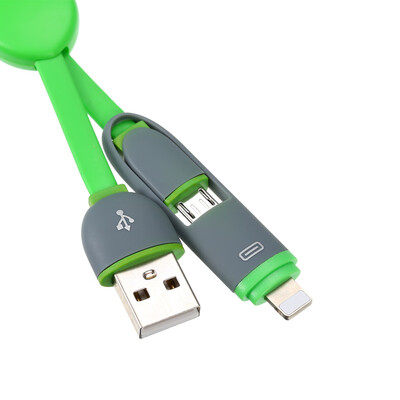 USB Charging Cable 2 in 1 Charging Cable Micro USB Lightning Ports Mobile Phone Charger for iPhone Android Black
USB Charging Cable 2 in 1 Charging Cable Micro USB Lightning Ports Mobile Phone Charger for iPhone Android Black