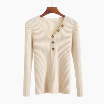 New Fashion Button V-neck Sweater Women Spring Autumn Solid Knitted Pullover Women Slim Soft Jumper Sweater Female Knit Tops
New Fashion Button V-neck Sweater Women Spring Autumn Solid Knitted Pullover Women Slim Soft Jumper Sweater Female Knit Tops