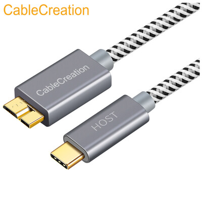 CABLE CREATION CC0755 Type-C mobile hard disk data cable adapter cable type c to micro usb30 mobile hard drive cable usb-c alloy cotton mesh 03 m
CABLE CREATION CC0755 Type-C mobile hard disk data cable adapter cable type c to micro usb30 mobile hard drive cable usb-c alloy cotton mesh 03 m