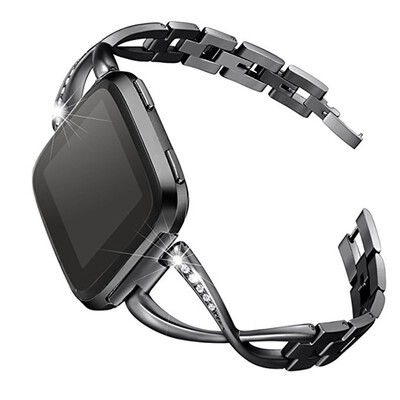 〖Follure〗Luxury Alloy Crystal Stainless Steel Wristband Strap Band For Fitbit versa BK
〖Follure〗Luxury Alloy Crystal Stainless Steel Wristband Strap Band For Fitbit versa BK