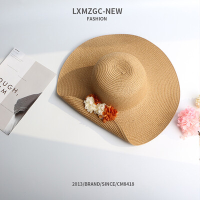 New Hat Lady Outdoor Sunshade Sunscreen Sunhat Retro-vintage Half-eaves Flower Straw Hat Korean Version Baitao Pot Cap
New Hat Lady Outdoor Sunshade Sunscreen Sunhat Retro-vintage Half-eaves Flower Straw Hat Korean Version Baitao Pot Cap