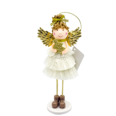 Christmas Standing Gold Angel Doll Desktop Ornament Holiday Figurines Gift For Boys & Girls
Christmas Standing Gold Angel Doll Desktop Ornament Holiday Figurines Gift For Boys & Girls