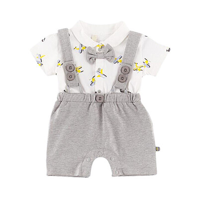 Fashion Baby Rompers Gentleman Strap Design Short Sleeve Rompers Kids Boys Jumpsuit with Bowknot Newborn Clothes
Fashion Baby Rompers Gentleman Strap Design Short Sleeve Rompers Kids Boys Jumpsuit with Bowknot Newborn Clothes