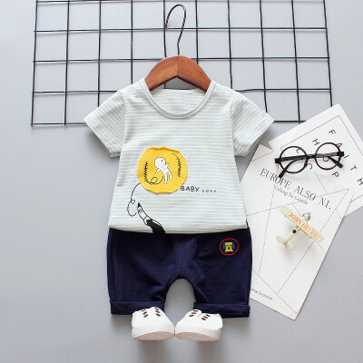 Baby Boys Clothes Sets Summer Striped Print Short Sleeve Tops Shirts Pant Casual Kids Children Clothing Suit
Baby Boys Clothes Sets Summer Striped Print Short Sleeve Tops Shirts Pant Casual Kids Children Clothing Suit
