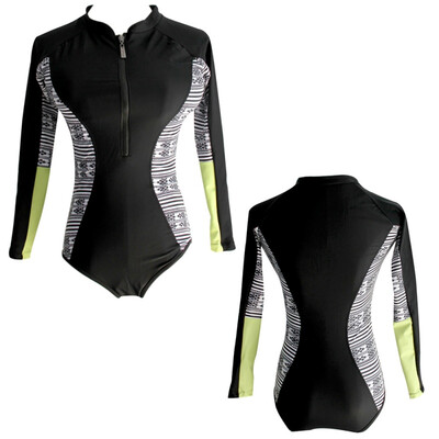 Sexy Women One-Piece Suits Long Sleeve Zipper V Neck Wire Free Padded Bra Swimsuit Beach Bathing Suit
Sexy Women One-Piece Suits Long Sleeve Zipper V Neck Wire Free Padded Bra Swimsuit Beach Bathing Suit