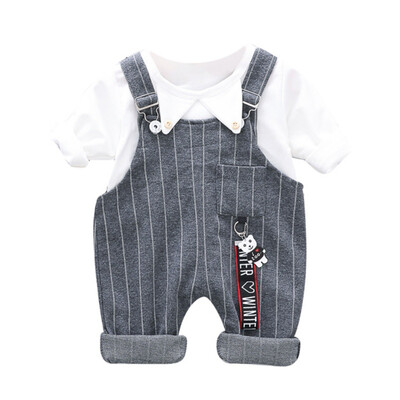 Toddler Newborn Boy Girl Cute Autumn Outfits Long Sleeve Blouse TopStrap Striped Trousers Casual Sets Bib Pants
Toddler Newborn Boy Girl Cute Autumn Outfits Long Sleeve Blouse TopStrap Striped Trousers Casual Sets Bib Pants