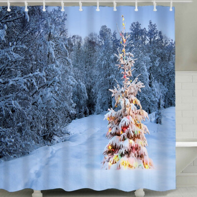 Christmas Shower Curtain Waterproof Mildew Bath Decorative Shower Curtain Set HD Printed Polyester Bath Covers With 12 C-Shape
Christmas Shower Curtain Waterproof Mildew Bath Decorative Shower Curtain Set HD Printed Polyester Bath Covers With 12 C-Shape