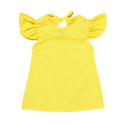 Summer Casual Baby Girls Solid Dress Cotton Kids Toddler Flying Sleeve Sundress Princess Dress 9-24M
Summer Casual Baby Girls Solid Dress Cotton Kids Toddler Flying Sleeve Sundress Princess Dress 9-24M