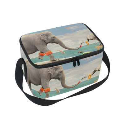 ALAZA Lunch Box Insulated Ostrich And Elephant Lunch Bag Large Cooler Tote Bagfor Men Women
ALAZA Lunch Box Insulated Ostrich And Elephant Lunch Bag Large Cooler Tote Bagfor Men Women