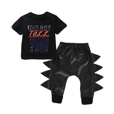 Toddler Kid Baby Boy Top T-shirt PU Pants 2Pcs Outfits Children Clothes Set 1-5T Baby Boy Cotton Outfits Set
Toddler Kid Baby Boy Top T-shirt PU Pants 2Pcs Outfits Children Clothes Set 1-5T Baby Boy Cotton Outfits Set