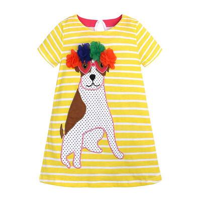Summer Casual Baby Girls Stripe Cartoon Animal Print Dress Cotton Kids Toddler Short Sleeve Sundress Outfits
Summer Casual Baby Girls Stripe Cartoon Animal Print Dress Cotton Kids Toddler Short Sleeve Sundress Outfits