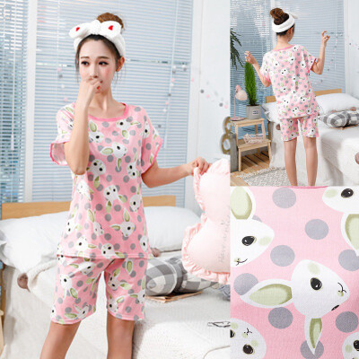 Cartoon Print Women Pajama Sets Female Home 2 Pieces Set Crop Top Shorts Loose Elastic Waist Shorts Lounge pijama mujer 2019
Cartoon Print Women Pajama Sets Female Home 2 Pieces Set Crop Top Shorts Loose Elastic Waist Shorts Lounge pijama mujer 2019