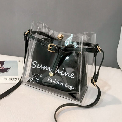 Summer Women Beach Girls Clear Letter Fashion Transparent Jelly Mother And Child Print Handbag Shoulder Bag Wild Messenger Bag
Summer Women Beach Girls Clear Letter Fashion Transparent Jelly Mother And Child Print Handbag Shoulder Bag Wild Messenger Bag
