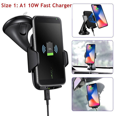New 10W Automatic Infrared Induction Clamping Wireless Car Charger 360 Degree Rotation Phone Charging Mount for iPhone X XR 8P
New 10W Automatic Infrared Induction Clamping Wireless Car Charger 360 Degree Rotation Phone Charging Mount for iPhone X XR 8P