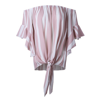 Women Sexy Zebra Striped Print Off-The-Shoulder One Shoulder Collar Mid Sleeved Chiffon Shirt Tops
Women Sexy Zebra Striped Print Off-The-Shoulder One Shoulder Collar Mid Sleeved Chiffon Shirt Tops