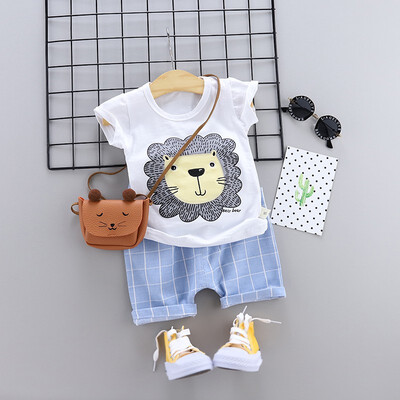 2PCS Cartoon Boy Clothes Set Animal Pattern T-shirt Striped Shorts Kids Clothes Set Casual Boy Clothes
2PCS Cartoon Boy Clothes Set Animal Pattern T-shirt Striped Shorts Kids Clothes Set Casual Boy Clothes