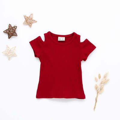 2018 New Summer Baby Girls Candy Color Off-shoulder Short Sleeved Kids T-shirt Cotton Clothes Tops
2018 New Summer Baby Girls Candy Color Off-shoulder Short Sleeved Kids T-shirt Cotton Clothes Tops