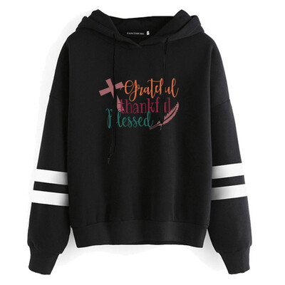 New Women Thanksgiving Hoodie Grateful Thankful Blessed Letter Printed Sweatshirt Pullover Hooded Hoodie
New Women Thanksgiving Hoodie Grateful Thankful Blessed Letter Printed Sweatshirt Pullover Hooded Hoodie
