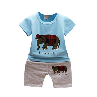 Summer Casual Boy Clothes Set Children Elephant Pattern T-Shirt Pant Kids Toddler Clothes Outfit Set
Summer Casual Boy Clothes Set Children Elephant Pattern T-Shirt Pant Kids Toddler Clothes Outfit Set