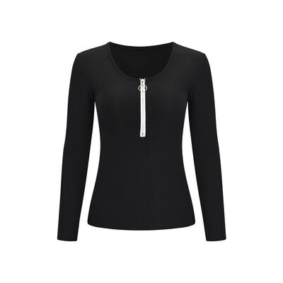 4 Colors Women Autumn Winter Fashion Solid Color Sexy T-shirt Zipper V-neck Long-sleeved T-shirts Women Top
4 Colors Women Autumn Winter Fashion Solid Color Sexy T-shirt Zipper V-neck Long-sleeved T-shirts Women Top