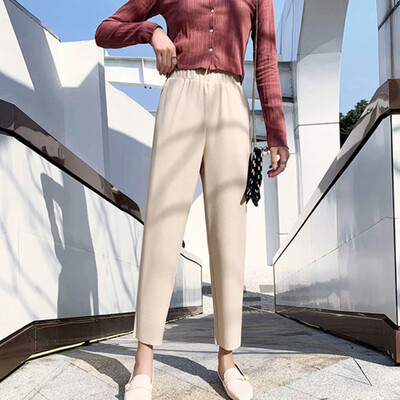 Autumn Winter Women Harem Pants Casual High Waist Elastic Female Korean Style Solid Color Sweatpants Trousers
Autumn Winter Women Harem Pants Casual High Waist Elastic Female Korean Style Solid Color Sweatpants Trousers