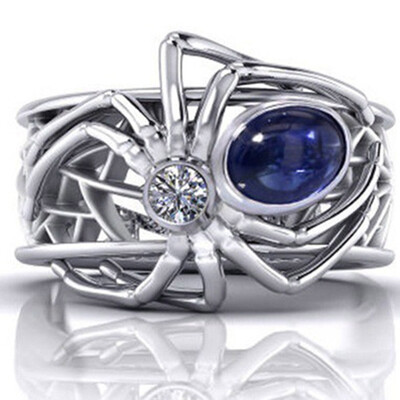 Chic Ring 925 Silver 168Ct Blue Sapphire Jewelry Women Spider Halloween Party Ring Sz6-10
Chic Ring 925 Silver 168Ct Blue Sapphire Jewelry Women Spider Halloween Party Ring Sz6-10