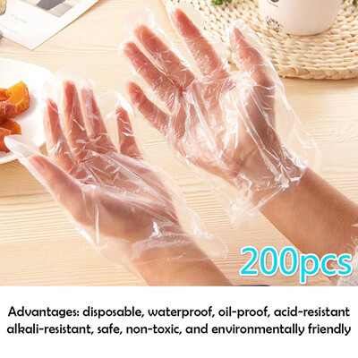 100200 PCS Thickening Disposable Gloves Transparent PE Film Plastic Food&Beverage Hair Dye Gloves Beauty Food
100200 PCS Thickening Disposable Gloves Transparent PE Film Plastic Food&Beverage Hair Dye Gloves Beauty Food