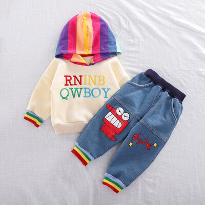 Children Set 0-3T New Autumn Baby Girls Boys Long Sleeve Letters Print Hoodie Sweatshirt TopsCartoon Pants Trouser Costume Set
Children Set 0-3T New Autumn Baby Girls Boys Long Sleeve Letters Print Hoodie Sweatshirt TopsCartoon Pants Trouser Costume Set