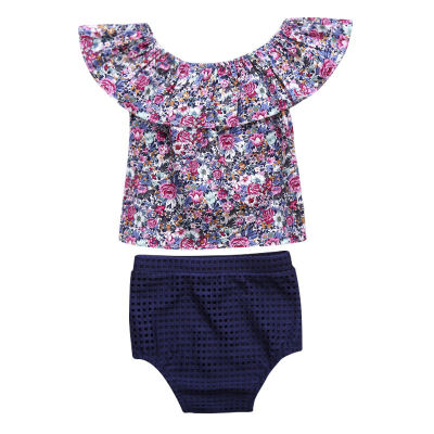 New Summer Kids Girls Flower Off Shoulder T-shirtBriefs Children Clothing Sets Sport Suits
New Summer Kids Girls Flower Off Shoulder T-shirtBriefs Children Clothing Sets Sport Suits