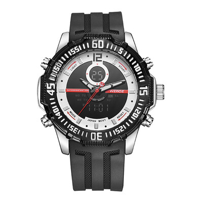WEIDE WH6105 Dual Display Quartz Digital Men Watch Multifunctional Sports 3ATM Waterproof Big Dial Large Face Stopwatch Timer Week
WEIDE WH6105 Dual Display Quartz Digital Men Watch Multifunctional Sports 3ATM Waterproof Big Dial Large Face Stopwatch Timer Week